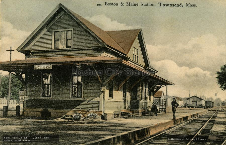 Postcard: Boston & Maine Station, Townsend, Massachusetts